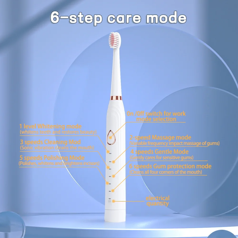 Multifunctional Oral Skin Care Kit Tooth Care Face Cleaning Lifting Device Sonic Electric Toothbrush Travel Set with 7 Heads