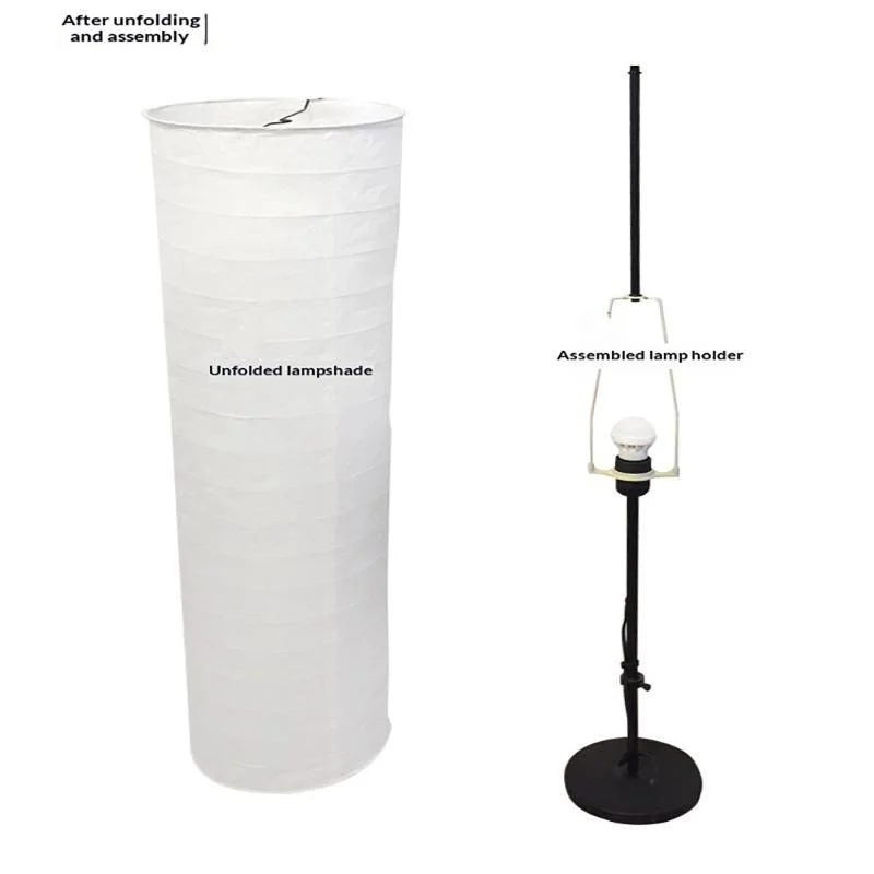 Rice Paper Floor Lamp Shade 94cm 37 Inch Protector Cover Nordic Modern Style Home Decoration For Living Room Bedroom view 3