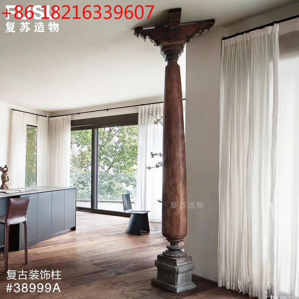 

Винтажные римские колонны, маятник с антикварной резьбой по дереву в древнем бесшумном стиле, проживание в семье