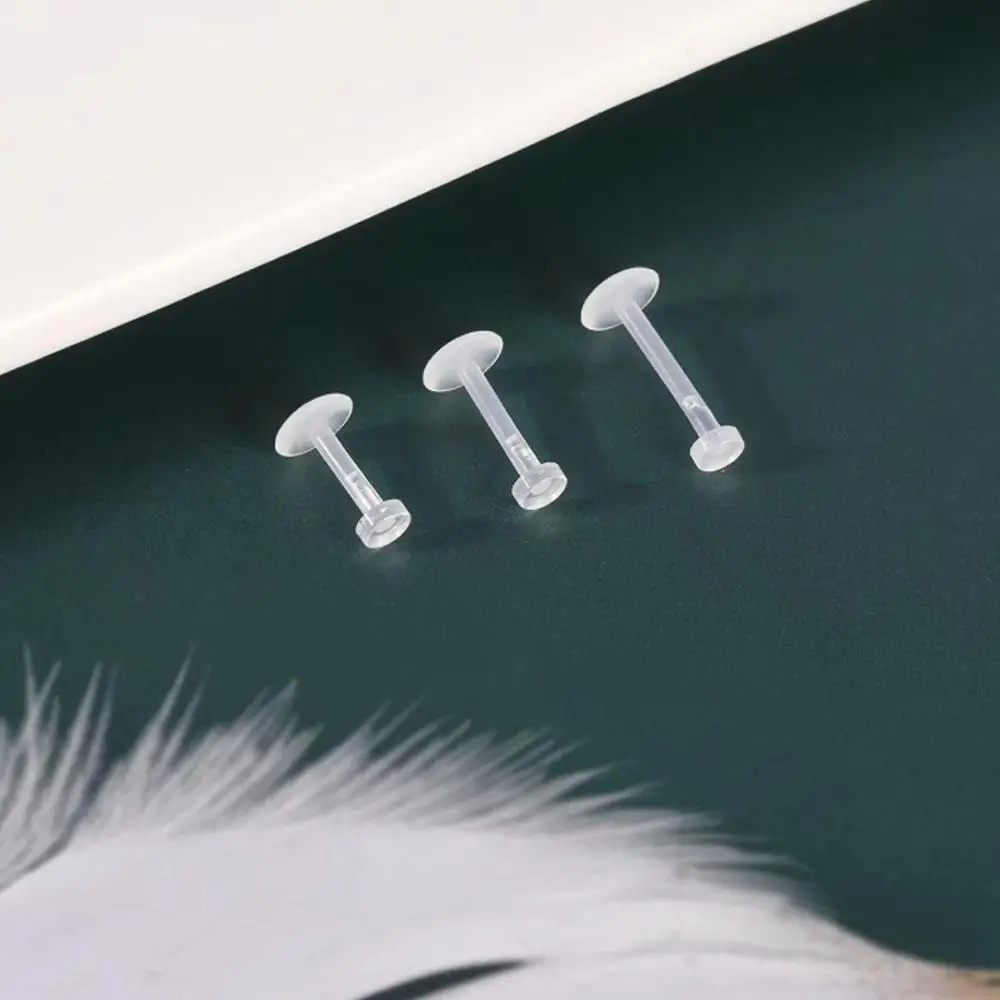 10-30Pcs Transparent Acrylic Labret Nose Ring Monroe Lip Retainer Push In Bar Bioflex Stud Ear Fashion Body Piercing Jewelry