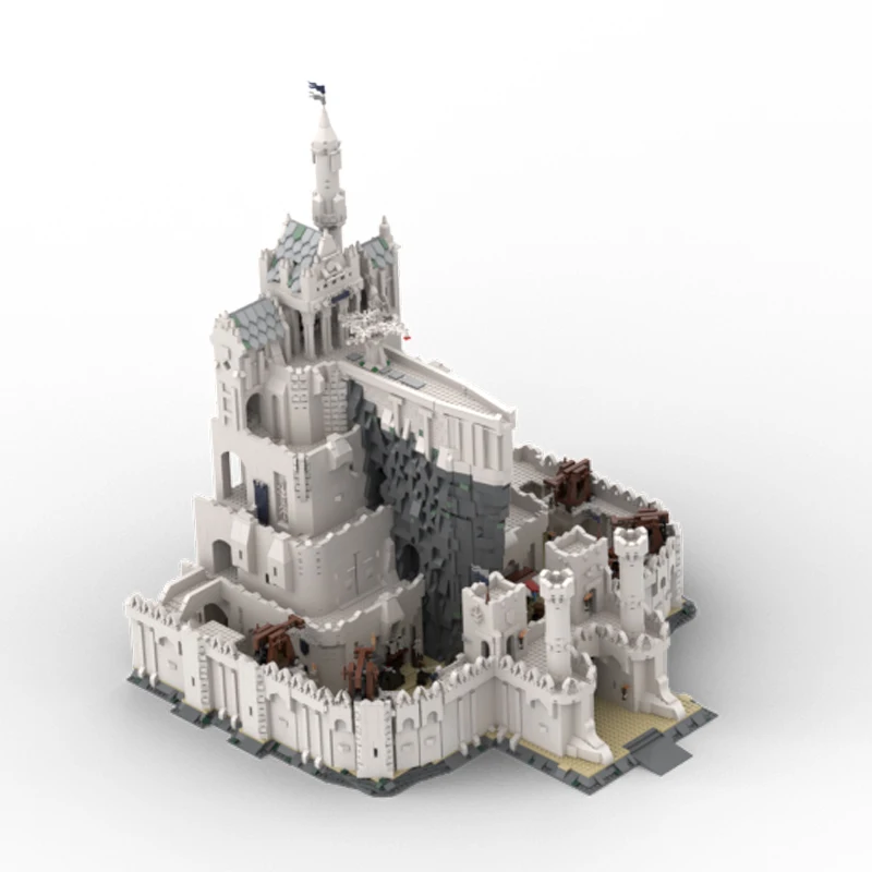 NEW 10347PCS MOC Lord of The Ringsed Movie Mina Tirith The White Castle Model DIY creative ideas Child toy christmas Gift blocks