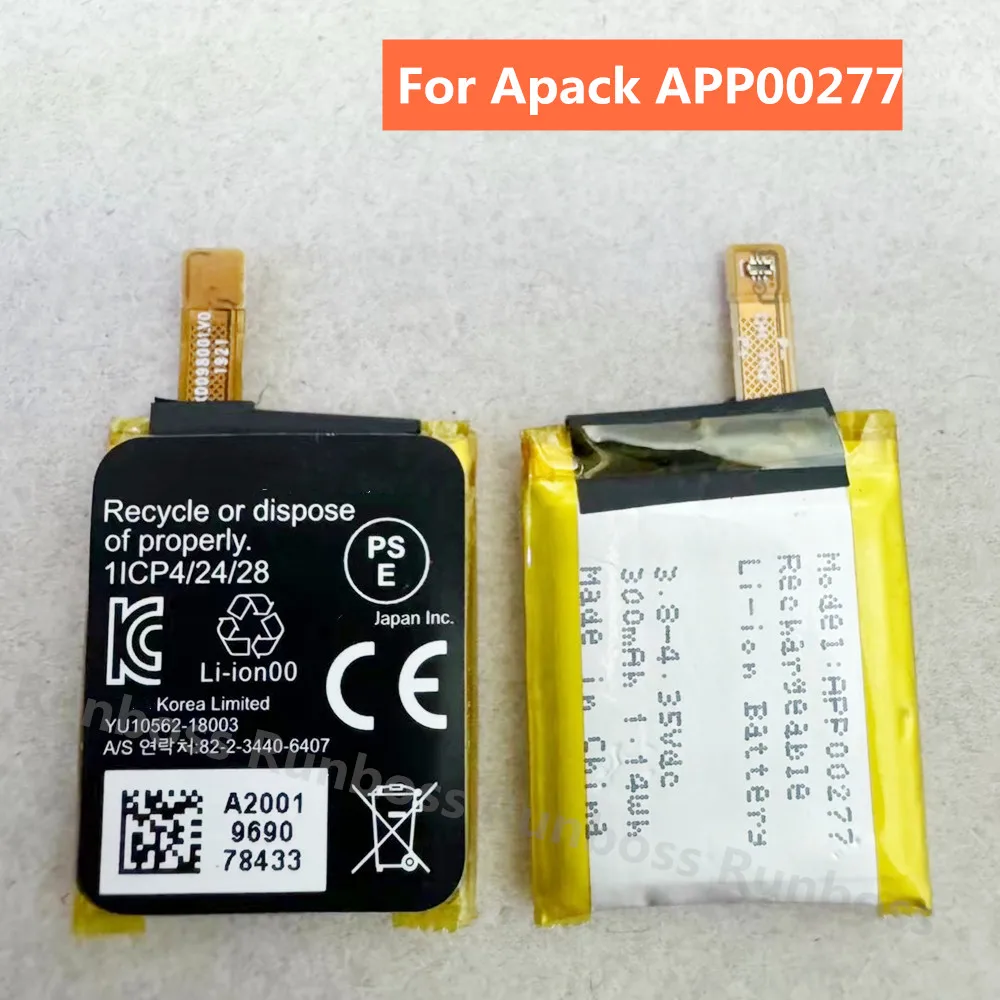 New 3.8V 300mAh Battery Apack APP00277 (402428) For Fossil gen 4 gen4 Smart Watch Batteria 1ICP4/24/28