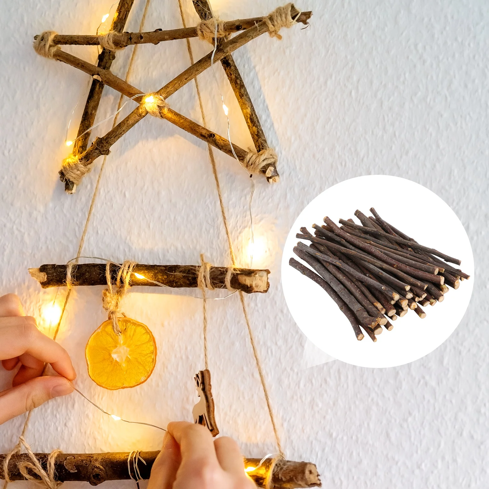 

40 Pcs Outdoor Decor Decorative Sticks Craft for Woodcraft Twigs DIY Natural Bulk Log