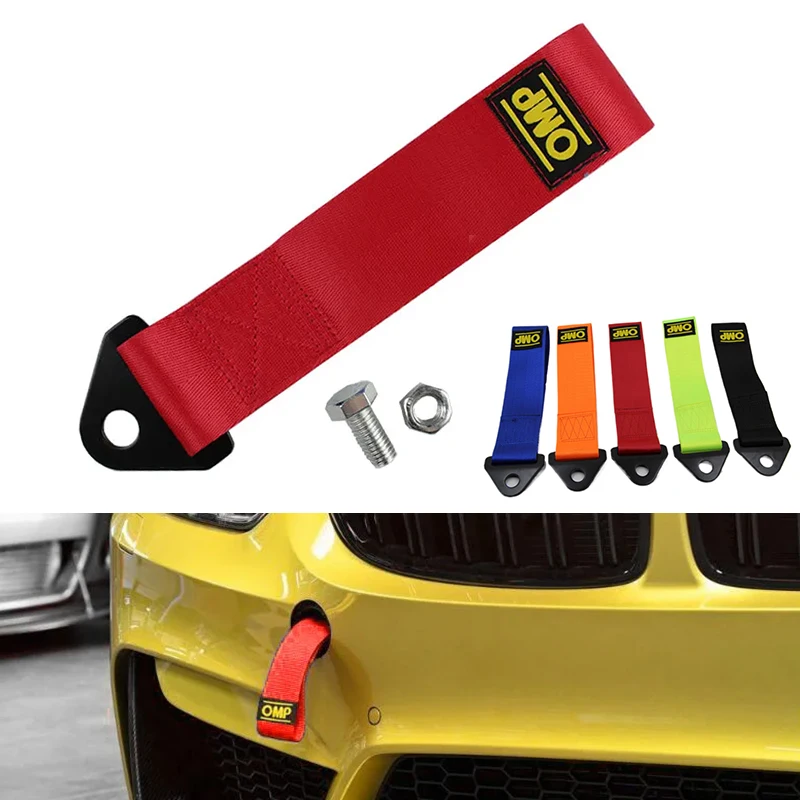 High-Strength Car Nylon Tow Strap Car Tow Ropes Trailer Ropes Bumper Trailer Towing Strap With Nut Auto Accessories