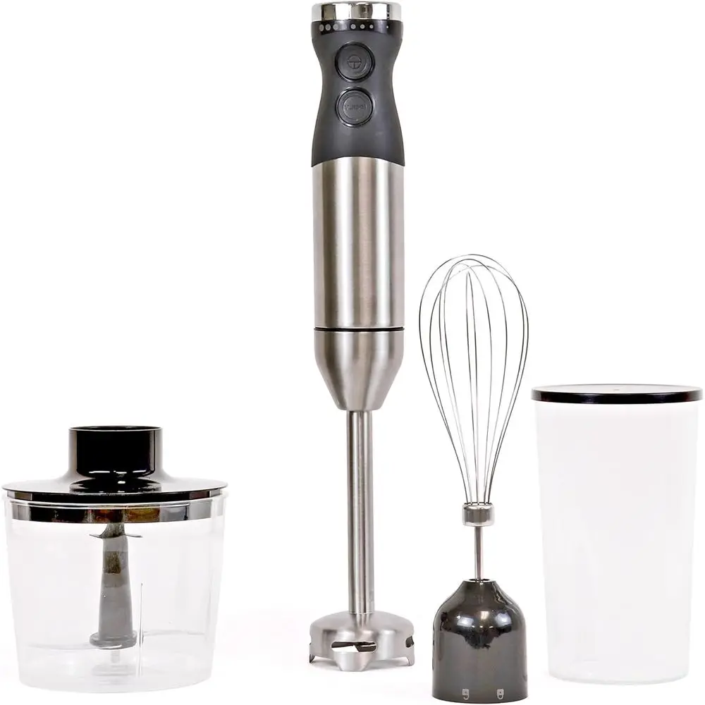 

Immersion Blender - Handheld Stick Mixer, Electric Hand Blender with Stainless Steel Shaft, Whisk, Variable Smoothies, Milkshake