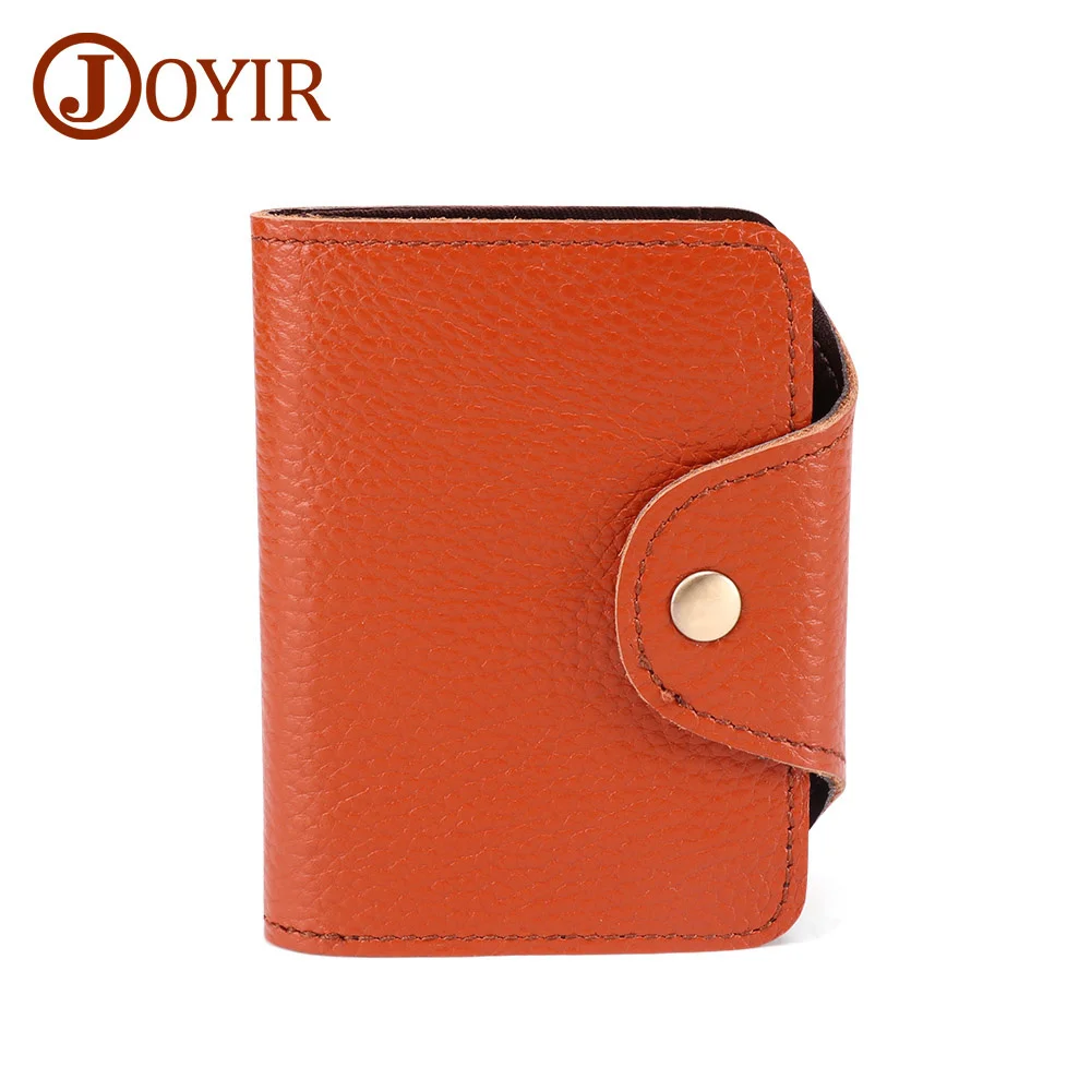 Genuine Leather Card Holder Wallet Women 11Bits Case Business Credit Casual RFID Female