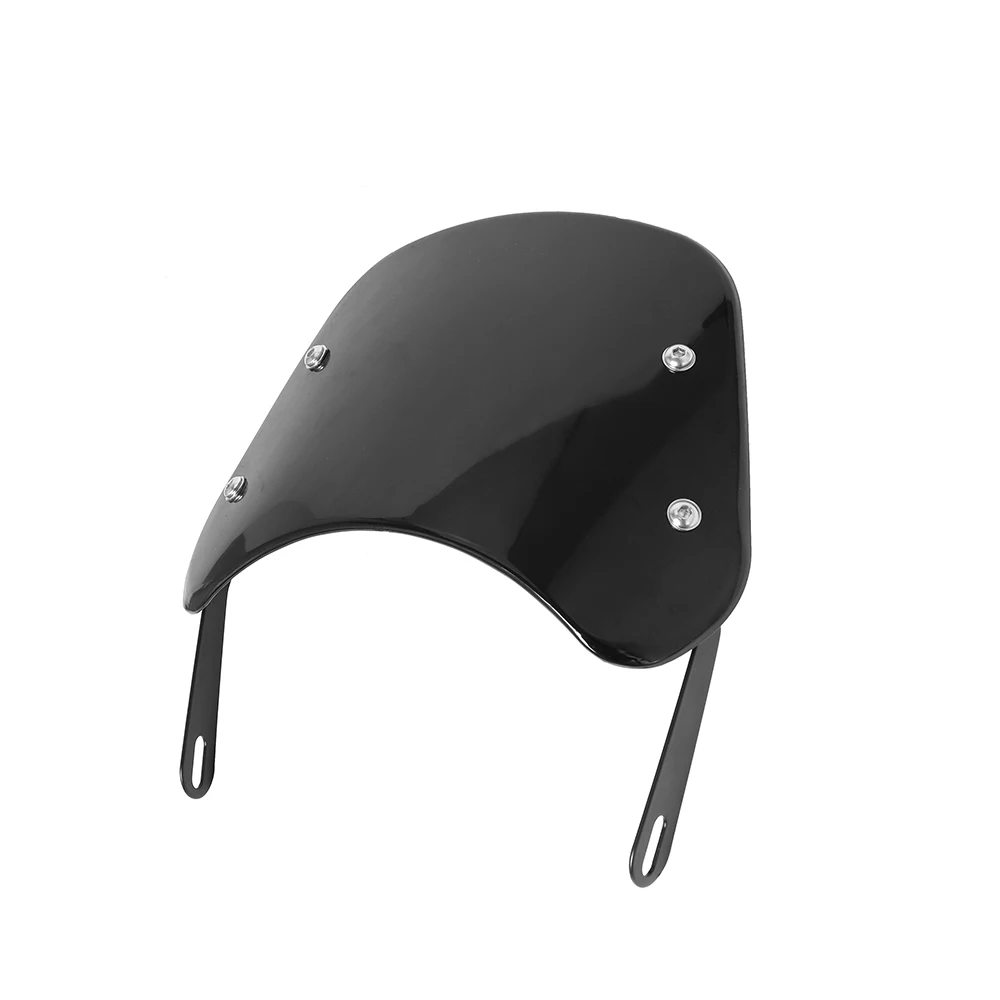 Für Yamaha Kawasaki Suzuki Cafe Racer Für Harley Honda Motorrad Universal Schwarz Windschutzscheibe Windabweiser Windschutz Verkleidung – Detail 3