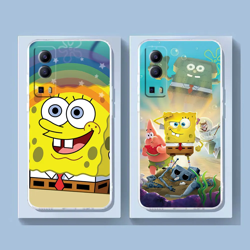 

Clear Phone Case For VIVO Y30 Y32 Y33S Y50 Y51 Y52S Y53S Y55S Y76 Y78 V20 V21 V23 V25 5G 4G Case Happy S-SpongeBob S-SquarePants