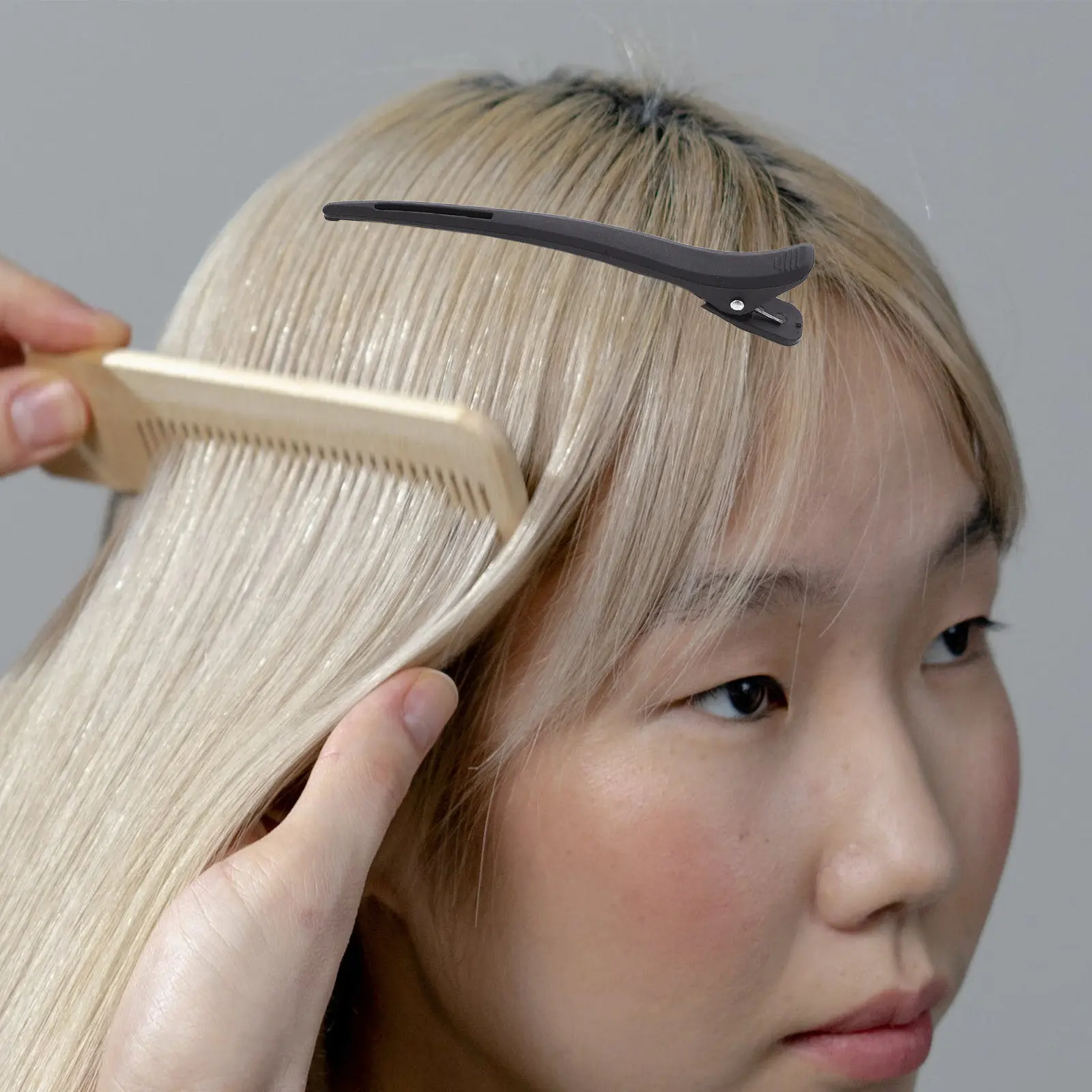 

Набор из 6 заколок-уточек для волос, пластиковые, для парикмахерских и домашнего использования, для разделения прядей при холодной завивке, глянцевые, гладкие, безопасные для кожи