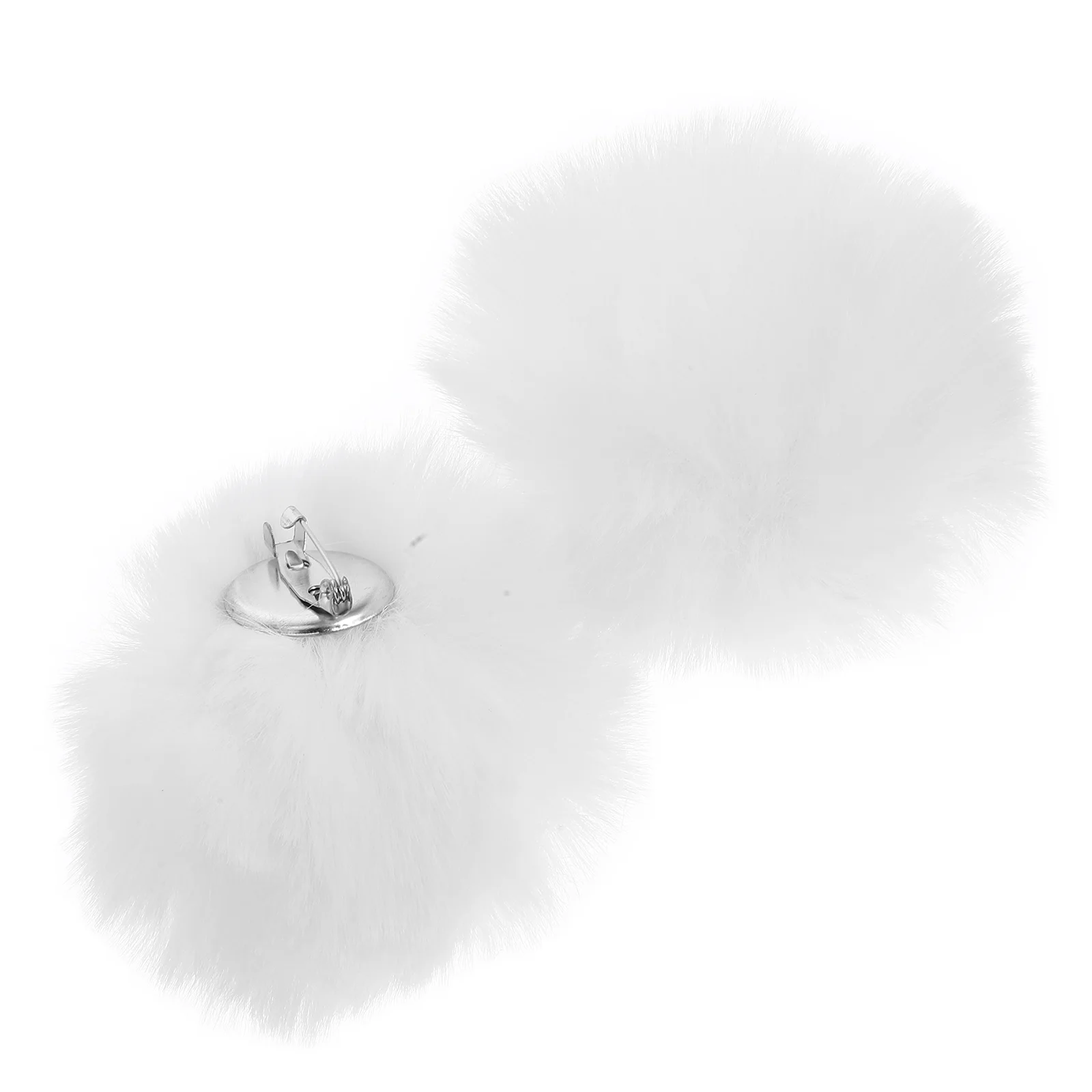 

2 Pcs Heels for Women Dressy Plush Sneaker Buckle Pompom Shoe Clip Decorate on Embellishments Clips White Bride