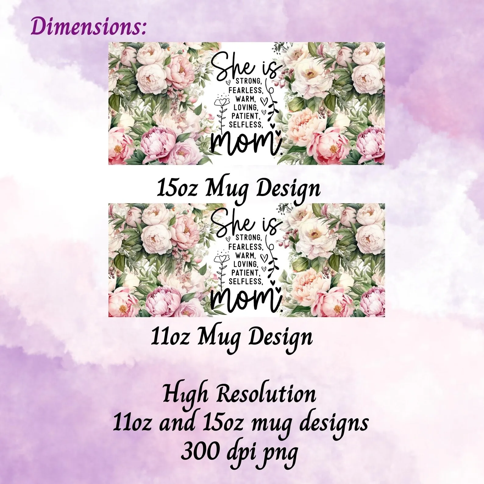 Mother's Day Mug Wrap Floral Mug PNG Mama Wildflower Sublimation Designs Mama Coffee Cup Template 11oz 15oz Floral Mom Life Mug