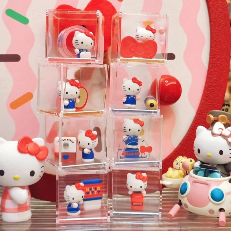 

Аутентичные забавные канцелярские товары Hellokitty, слепая коробка, фигурки Kt и декоративные кавайные аниме-фигурки, Mdoel, настольные подарки