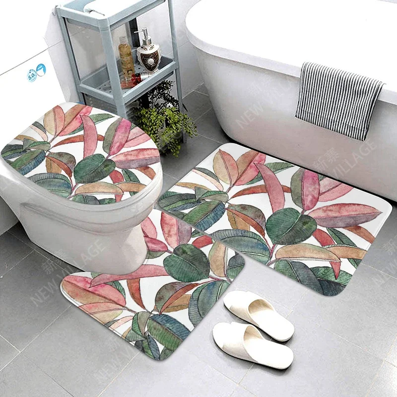 Anti-slip bath mat bathroom small rug shower mat decorative absorbent foot mat entrance bathtub toilet rug Morandi Nordic letter