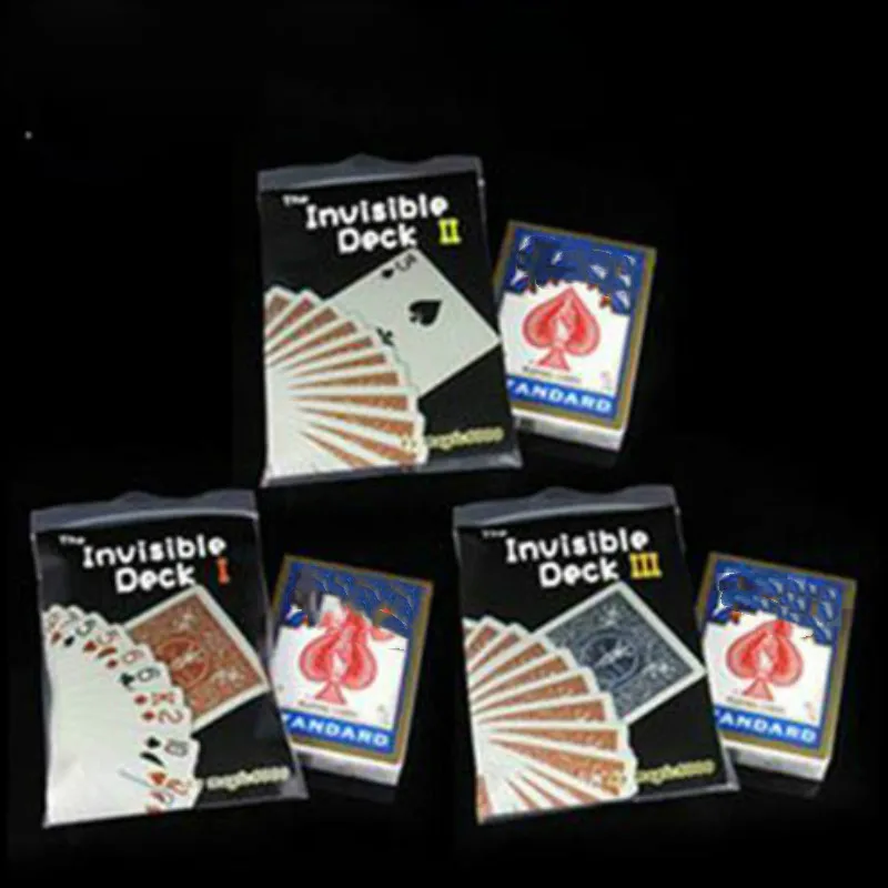 3 Pcs The Invisible Bycicle Deck I,II,III Magic Tricks Cards Magic Tricks Props Toys Close Up Magic Tricks,Mentalism,Street,Fun