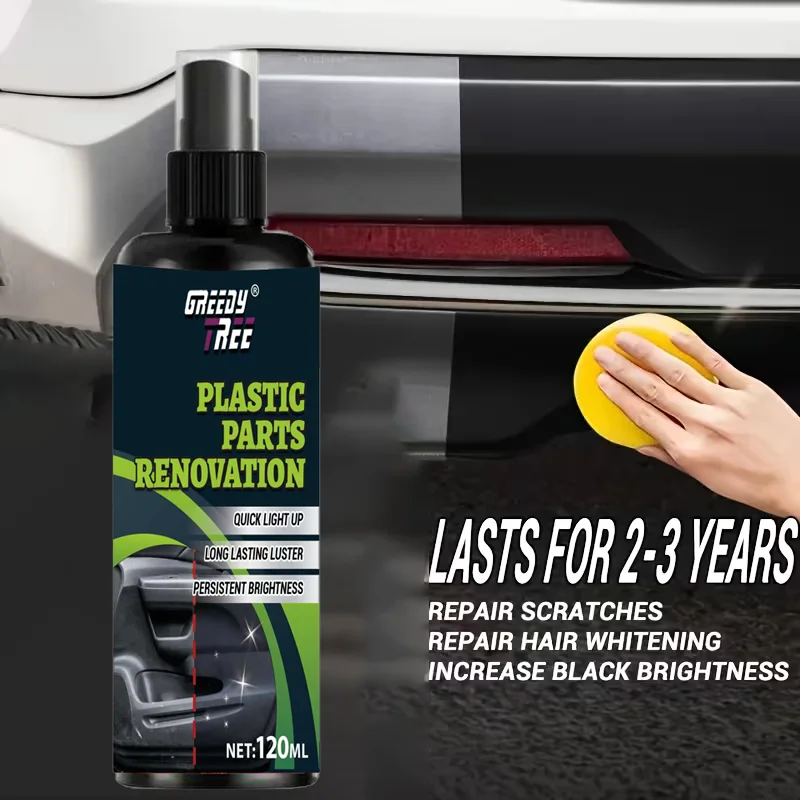 معجون إصلاح الإطارات والبلاستيك - يزيل الخدوش/الأكسدة، ويعيد اللمعان للإطارات/التقليم مع حماية من الأشعة فوق البنفسجية، وإصلاح 5 دقائق #3