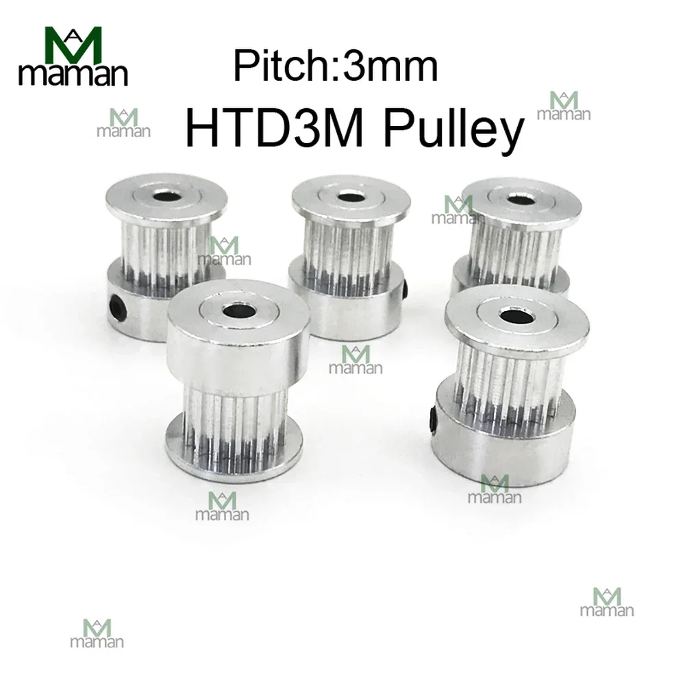 HTD3M 12T 14 Tooth Timing Belt Pulley 3M Aperture 3-8mm Pitch 3mm Synchronous Wheel K-wheel Drum Width 6/10/15mm 3D Printer