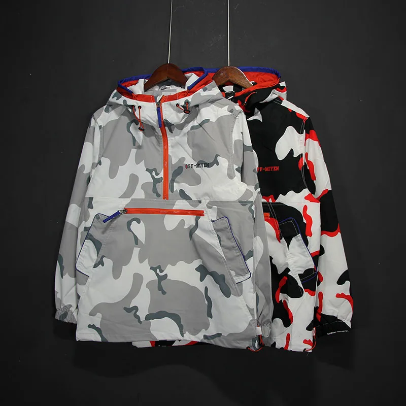 

Men's Casual Hooded Jaet f Zip Pullover Color Blo Spring Autumn Large Size Windbreaker Outdoor Faion Ci Wear