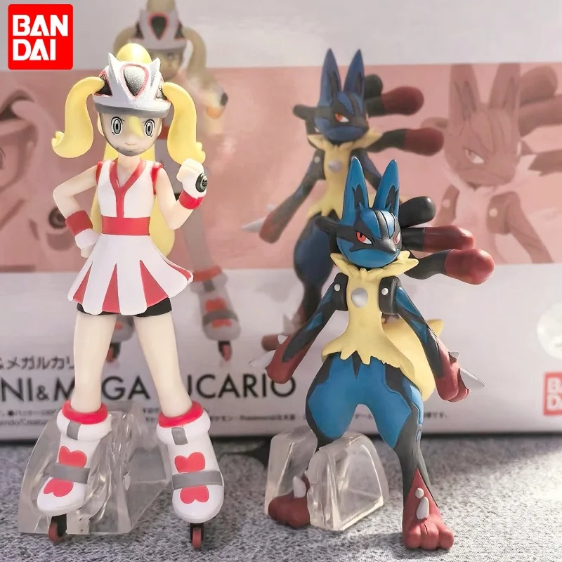 

Оригинальная фигурка Bandai Pokemon Scale World Action Anime, модель Corni и Mega Lucario, 78 мм, 65 мм, подарок для мальчиков и девочек, игрушки-модели