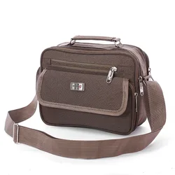 Bolsa crossbody retrô para homens, carteira Oxford, resistente ao desgaste, bolsa de telefone portátil ao ar livre, bolsa mensageiro de ombro, transporte da gota