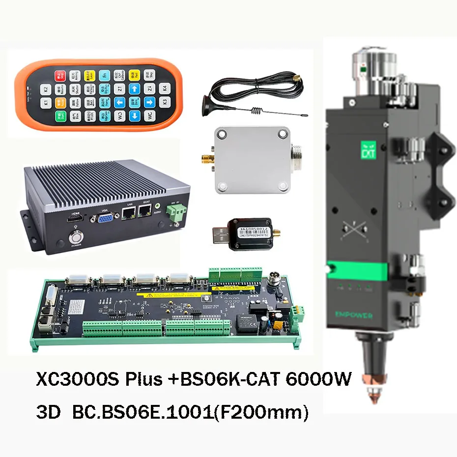 Raytools XC3000S Pulse laser control system+BS06K-CAT 6000W intelligent cutting head supports EtherCAT bus communication