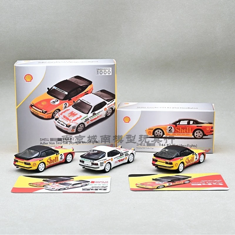 Sparky&Tiny 1/64 944 #2/Adler Von Tirol Set(Upright Headlights) Alloy Toy Motor Vehicle Diecast Metal Model Gifts