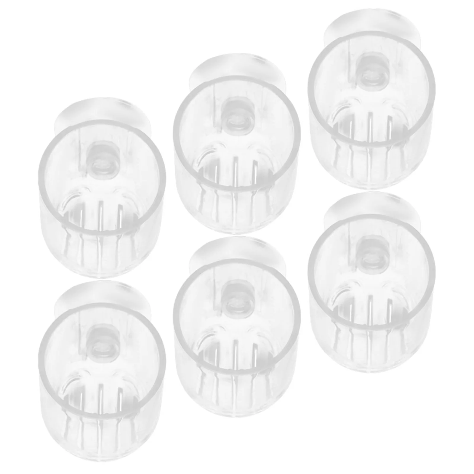 

6Pcs Acrylic Fish Tank Plant Pots Aquarium Planter Suction Cup Design Fish Feeder Plant Holder Aquarium Planter