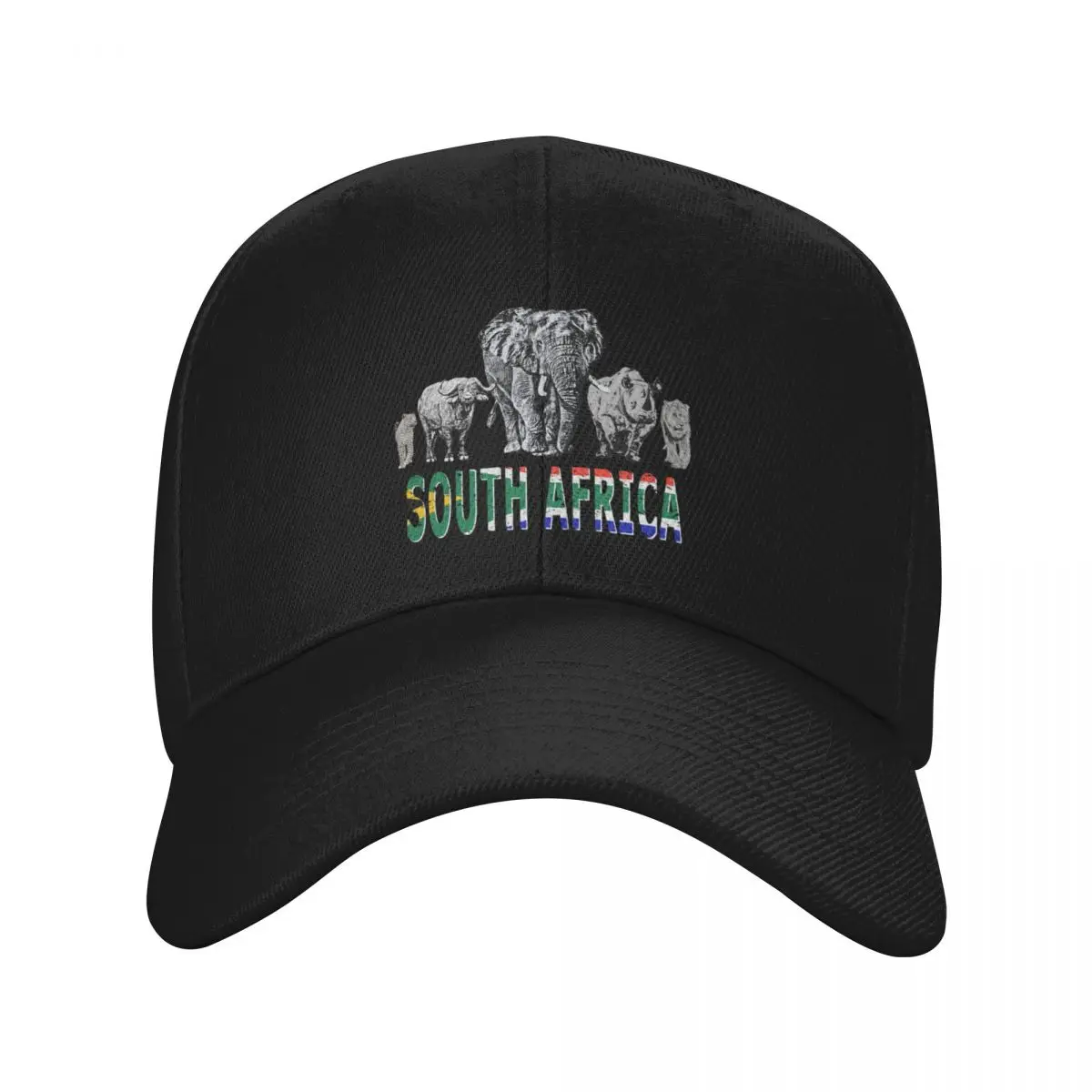 Africa's Big 5 for South Africa Wildlife Fans Baseball Cap black Sun Hat For Children Designer Man Women's