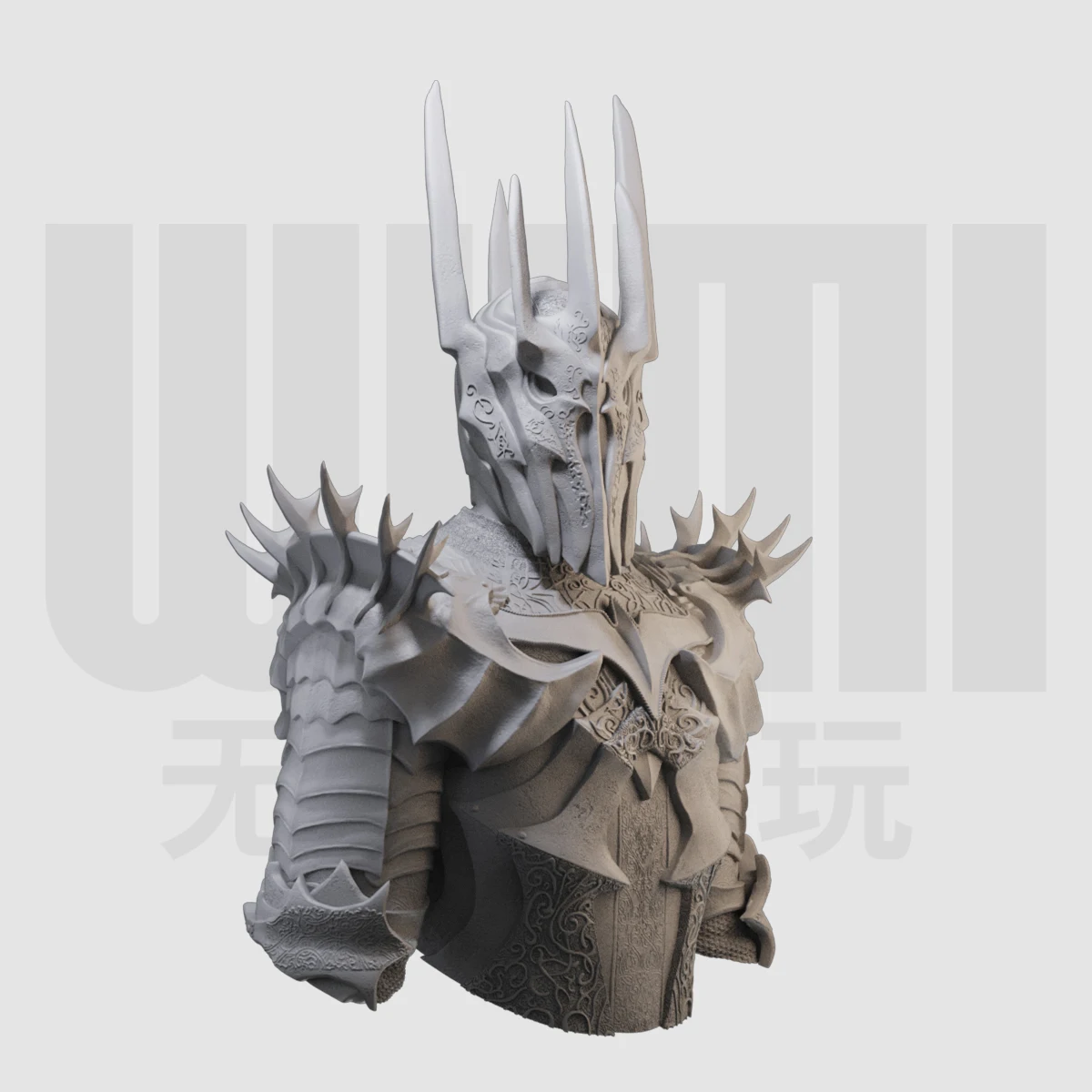 1/10  bust 187 resin white model GK figure model