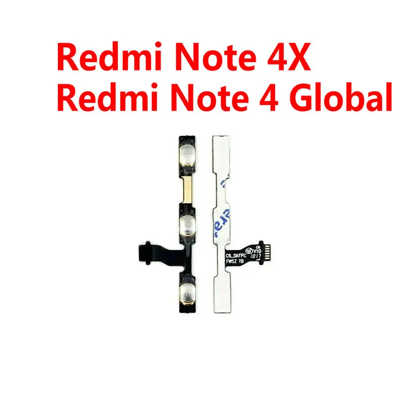 100% New Original Power on/off & Volume up/down Buttons Flex cable For Xiaomi RedMi Note 4 4X pro Cell phone - in stock