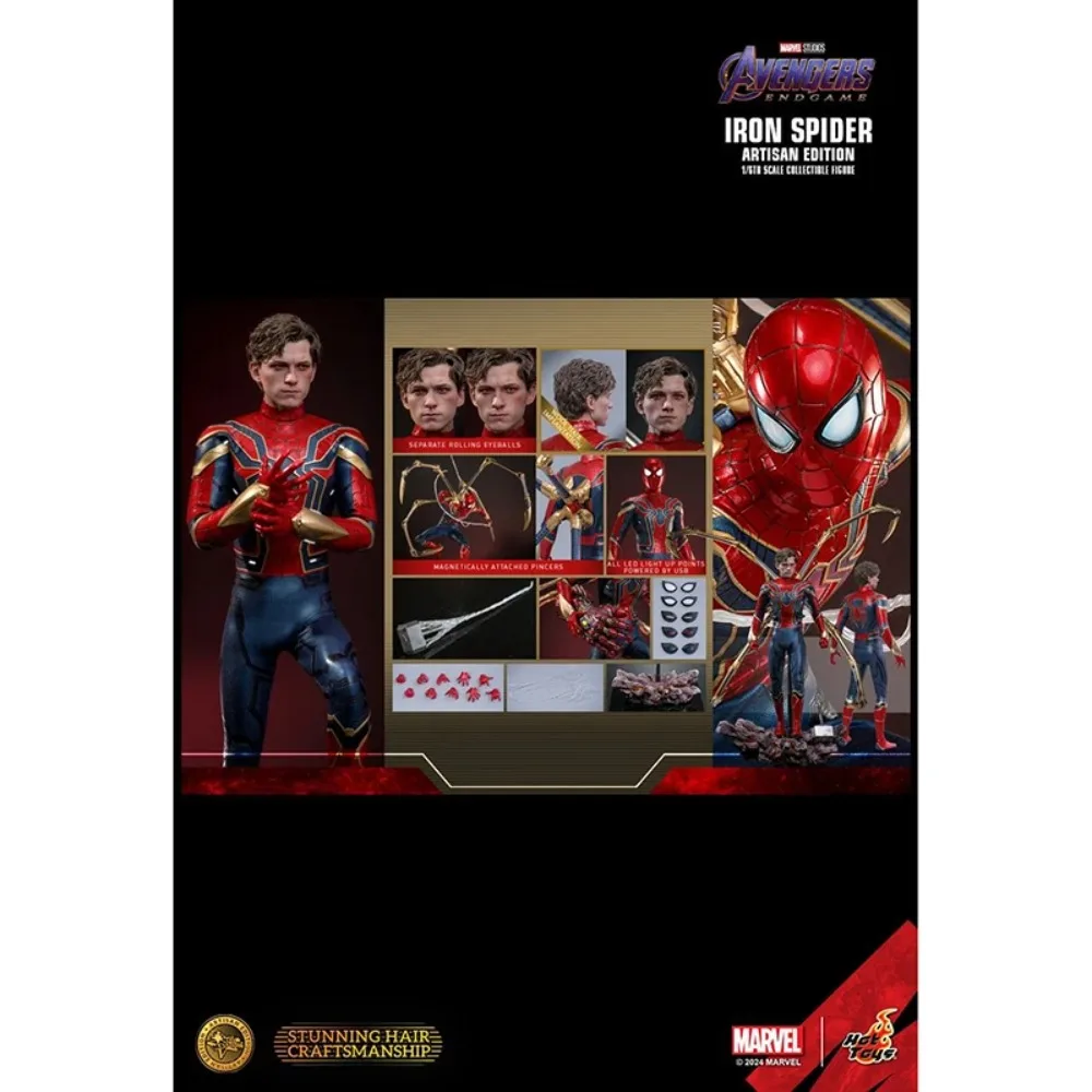 100% Original Hot Toys HT MMS762AE Rooted Hair Artisan Endgame Iron Spider Artisan Edition 1/6 MMS762 Genuine Spot SaleFigure
