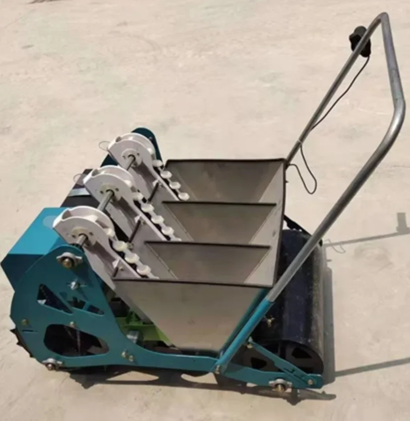 Hand push single row manual  garlic seeder corn planter for sale