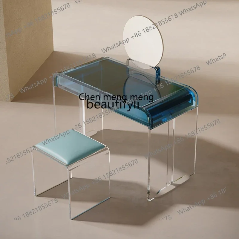cc182l Acrylic Dressing Table Bedroom Modern Minimalist Makeup Desk Integrated Light Luxury Suspension