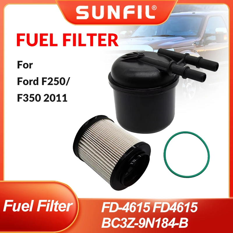 FD-4615 BC3Z-9N184-B FD4615  Fuel Filter Assembly With O-ring Replacement Filter Diesel Fuel Filter Kit For Ford F250/F350 2011