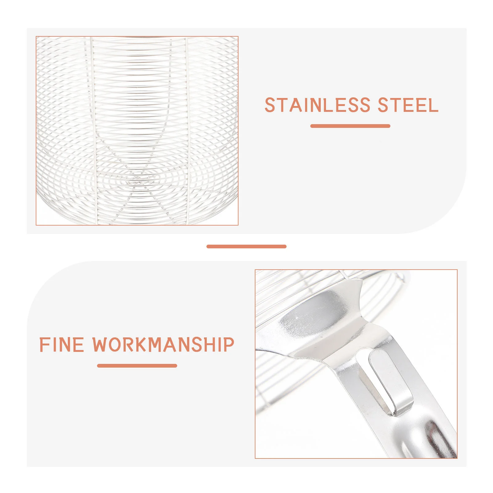 

1Pcs High-Quality Stainless Steel Colander Long Handle Large Volume Ergonomic Kitchen Tool Multi-Use Pasta Vegetable Frying