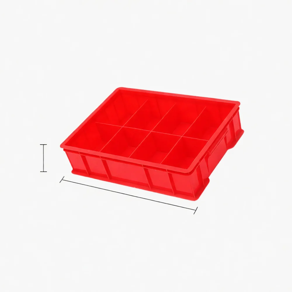 Heavy Duty Plastic Organizer Tray Multi Grid Tool Storage Box For Hardware Screws Components Efficient Workspace Management