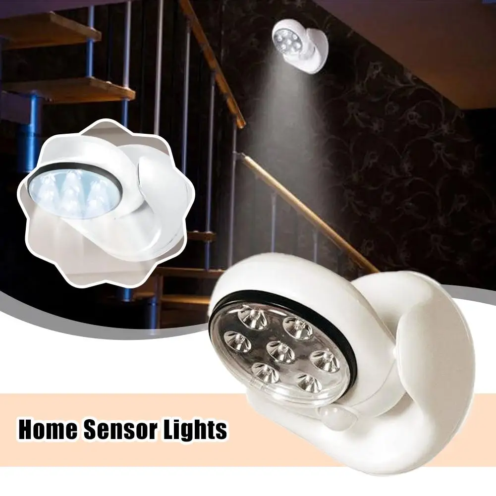 مصباح LED عالي السطوع موفر للطاقة، مستشعر منزلي، مستشعر ذكي 360 درجة ° خزانة سلالم الحمام الطابق السفلي ضوء الليل