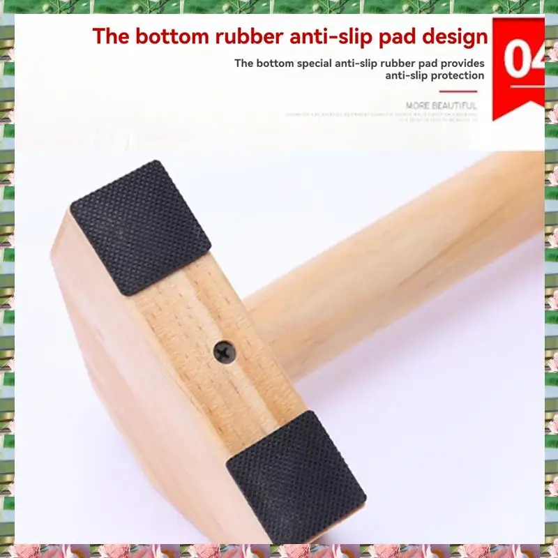 

Sports Pine Solid Wood Push-Up Non-Slip Handle Stand Wood 150KG Household Fitness Equipment For Push-Up Strength Training,Pine S
