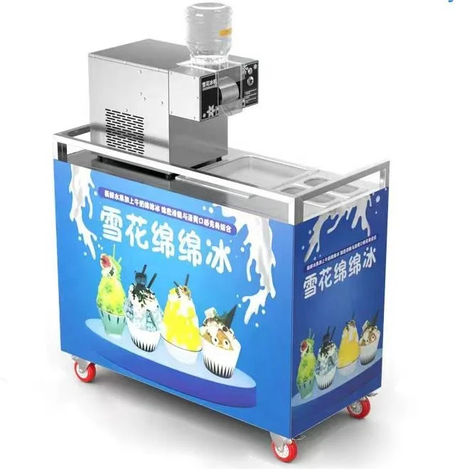 

Snow Flake Ice Bingsu Machine Auto Bingsu Machine Flake Snow Ice Shaver Machine with Trolley