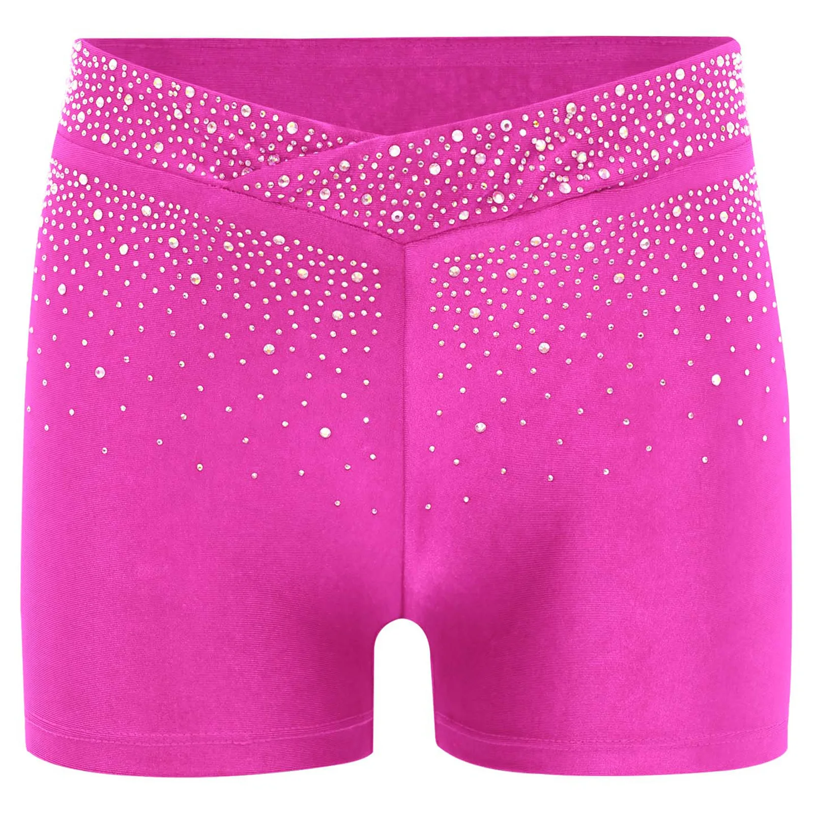Womens Ballet Boxer Shorts Rhinestones Latin Dance Shorts for Figure Skating Dance Gymnastics Workout Acrobatics Performance