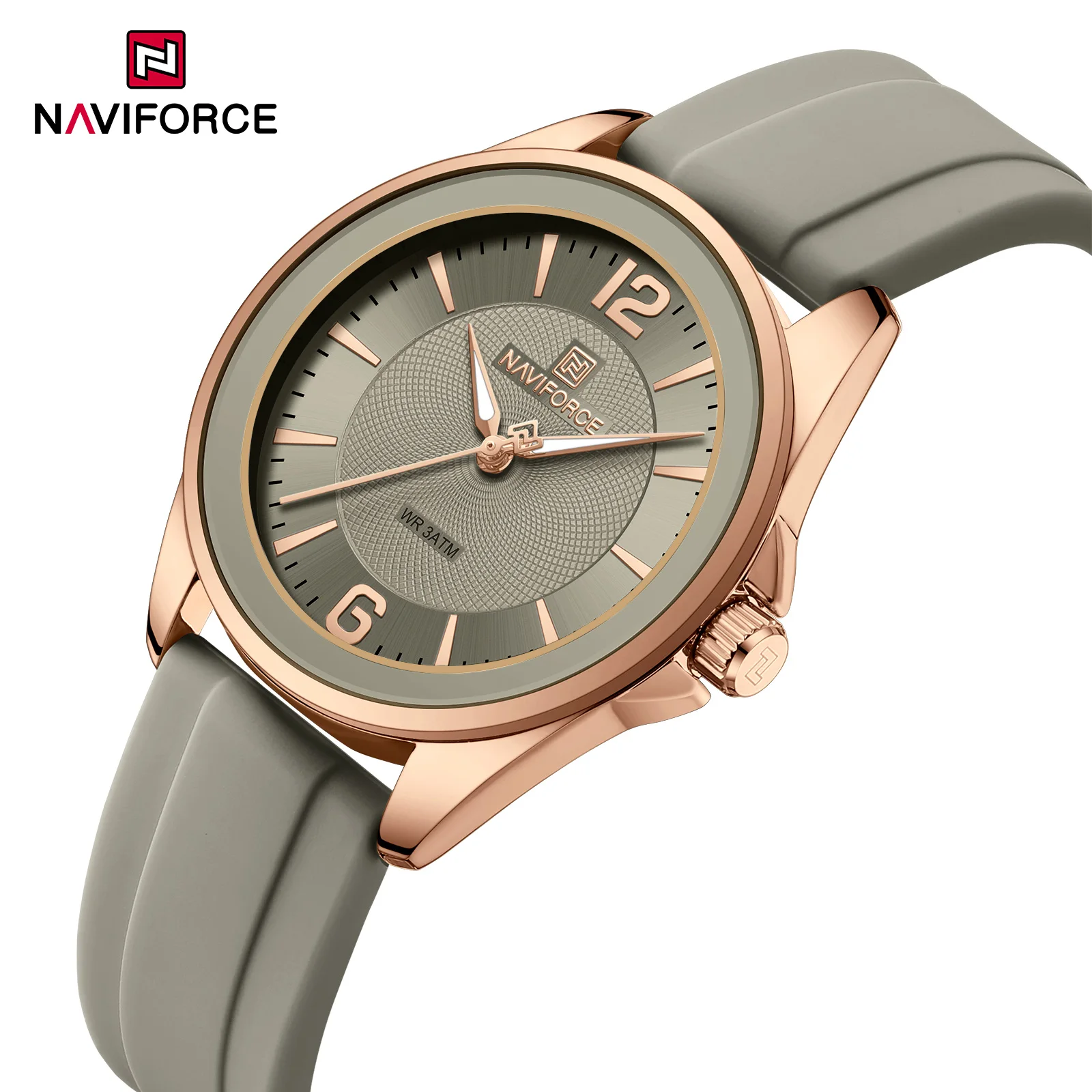 

NAVIFORCE NF5068 Fashion Quartz Watches for Woman Waterproof Silicone Strap Wristwatch Sports Casual Ladies Watch