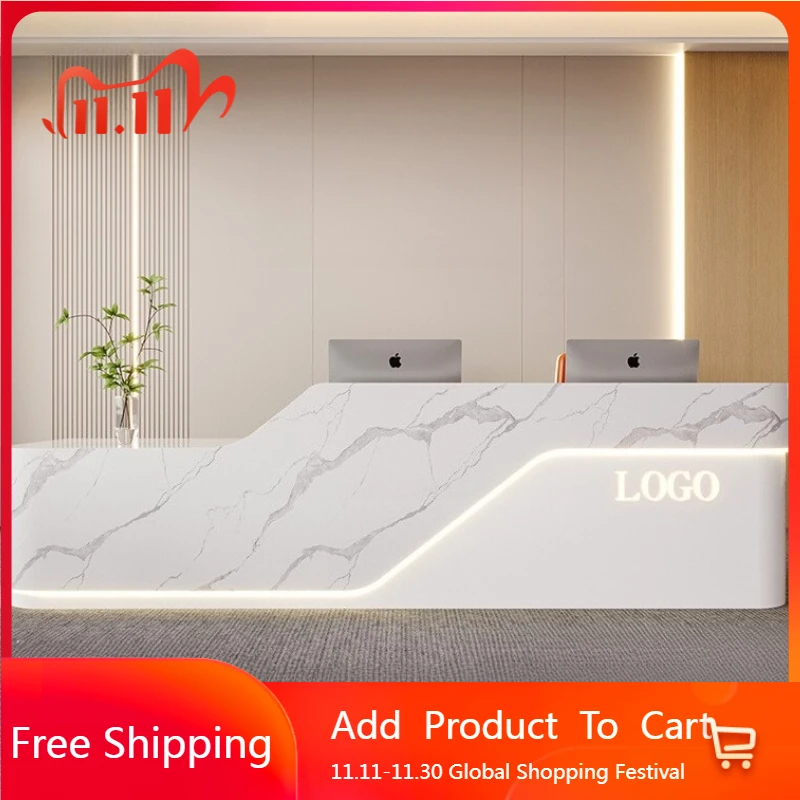 

Painting Company Desks Display Office Welcome Reception Store Customer Modern Desks Office Design High Quality Bureau Furniture