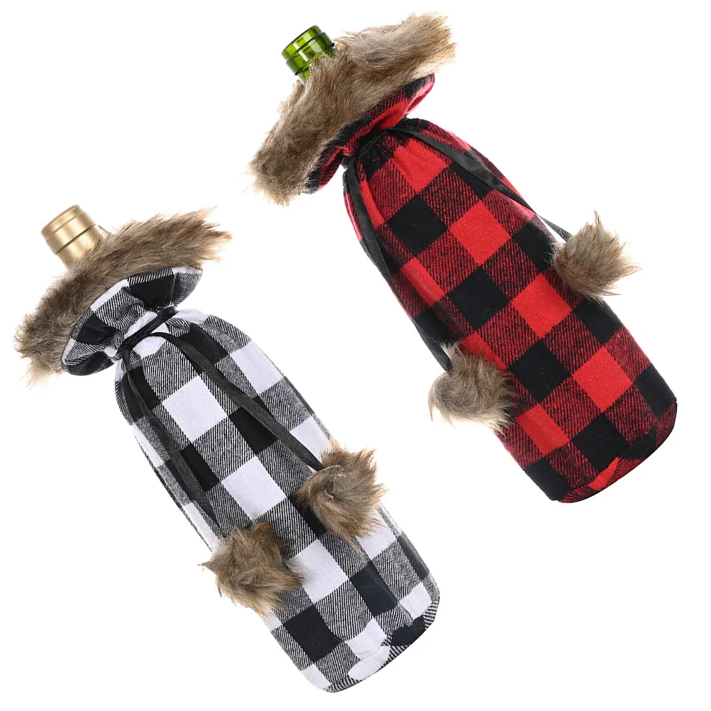 

2pcs Party Supplies Dress Sweater Party Supplies Reusable Festival Set Festive Bottle Cover Bottle Sweater