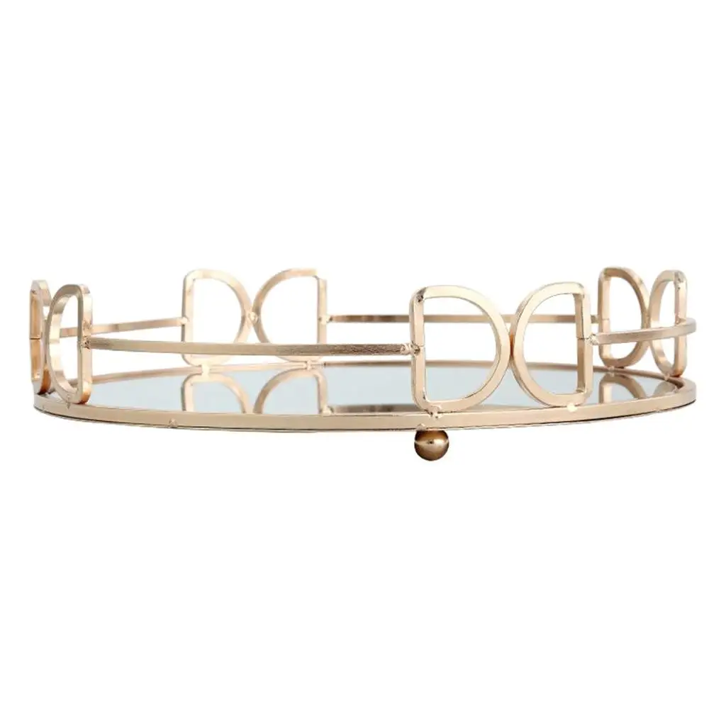 Decorative Tray Table Home Decor Wedding Centerpieces for Bathroom Vanity Dresser Storage and Candle Holder
