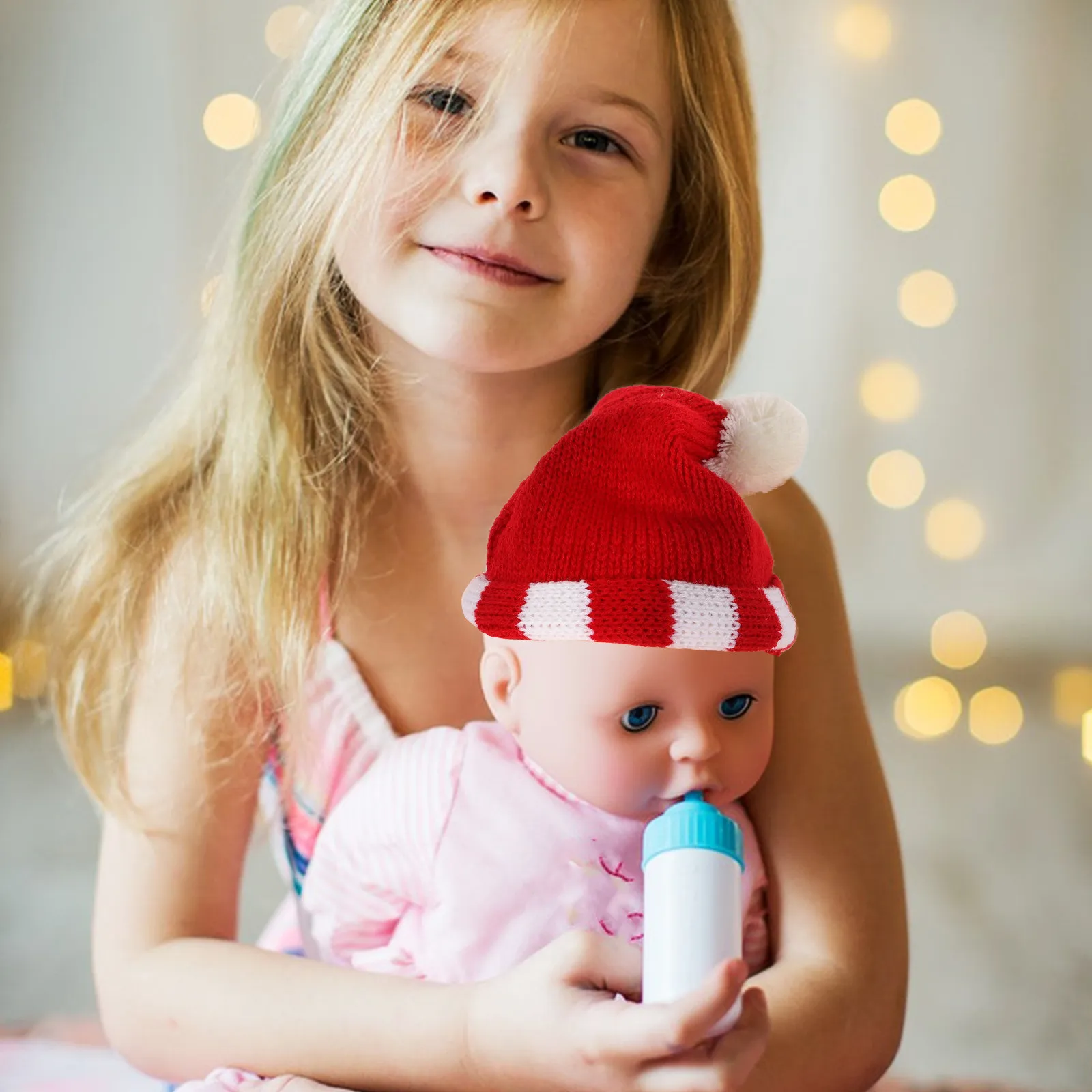 Mini chapeaux en fil de laine pour tricoter de petits chapeaux, matériel de bricolage, cadeau de fête, décoration festive, chaîne de pull