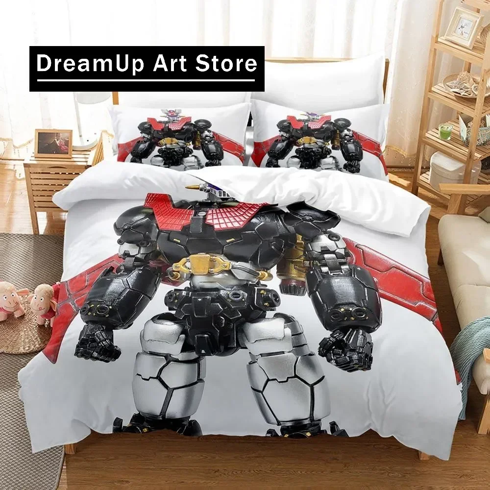 Mazinger Z Bedding Set Single Twin Full Queen King Size Bed Set Aldult Kid Bedroom Duvetcover Sets 3D Print Anime Bed Sheet