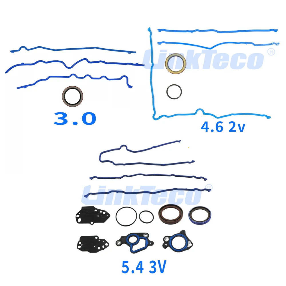 Engine Parts Timing Cover Gasket Set Kit 3.0 4.6 2V 5.4 3V L V6 V8 Gas For FORD MAZDA LINCOLN MERCURY SOHC DOHC 2 3 Valve