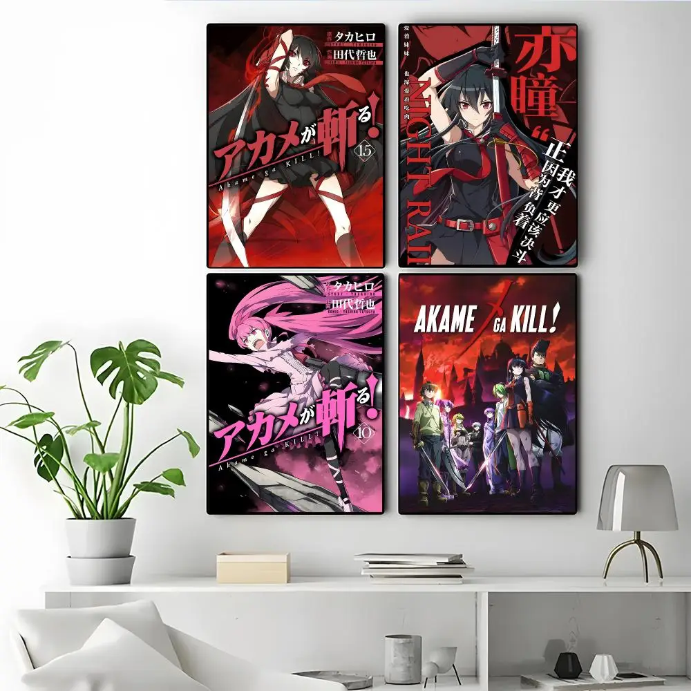 Anime Akame ga Kill! Poster Modern Elegant Wall Stickers, Home Decor Poster, Wall Art for Living Room & Dorm