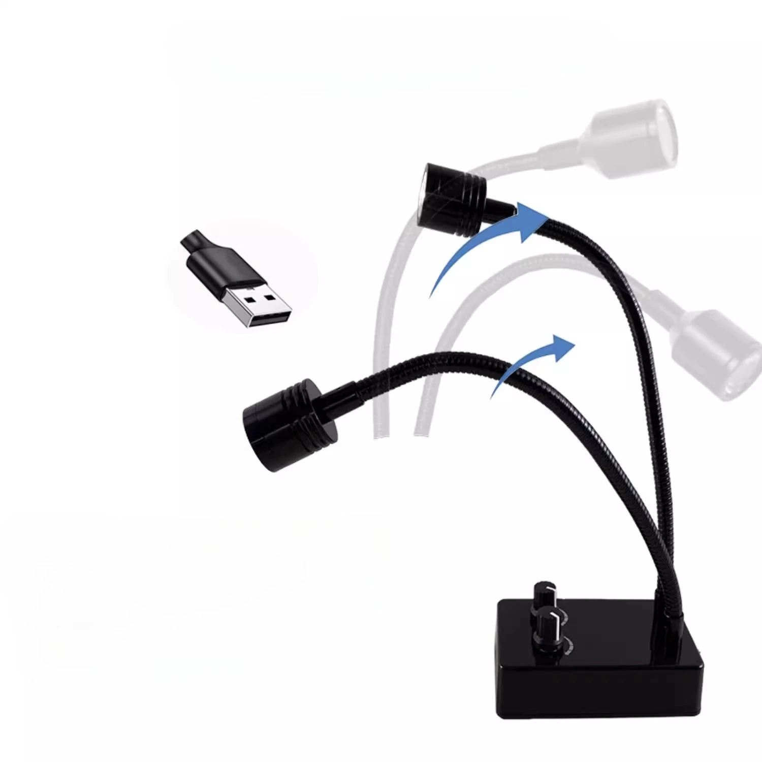 LED Universal Hose Lighting Work Desk Lamp USB Small Spotlight for Repairing Welding and Industrial Microscope
