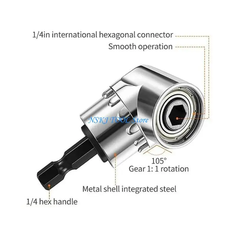 

L8RC 105° Wrenches Drill Multifunctional Bit Holder Attachment Adapter