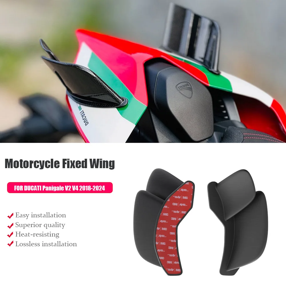 

V4 Tail Fixed Wing, Fit For DUCATI Panigale V2 V4 V4S V4R, Winglets Streetfighter V2 V4S V4R 2018-2024, Motorcycle Accessories